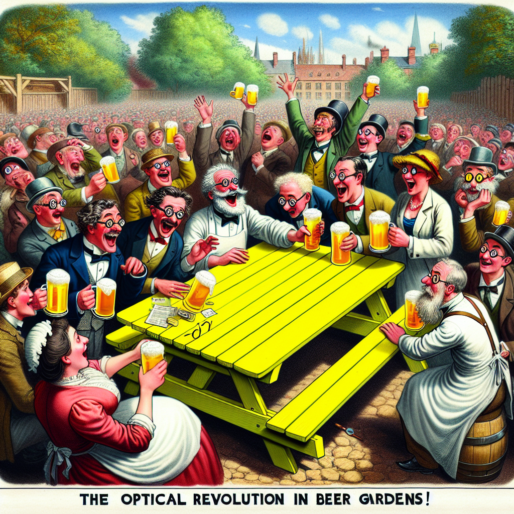 **Wissenschaftler enthüllen: Gelbe Biergarnituren machen Bier *optisch* schmackhafter – Revolution in der Biergartenkultur!**